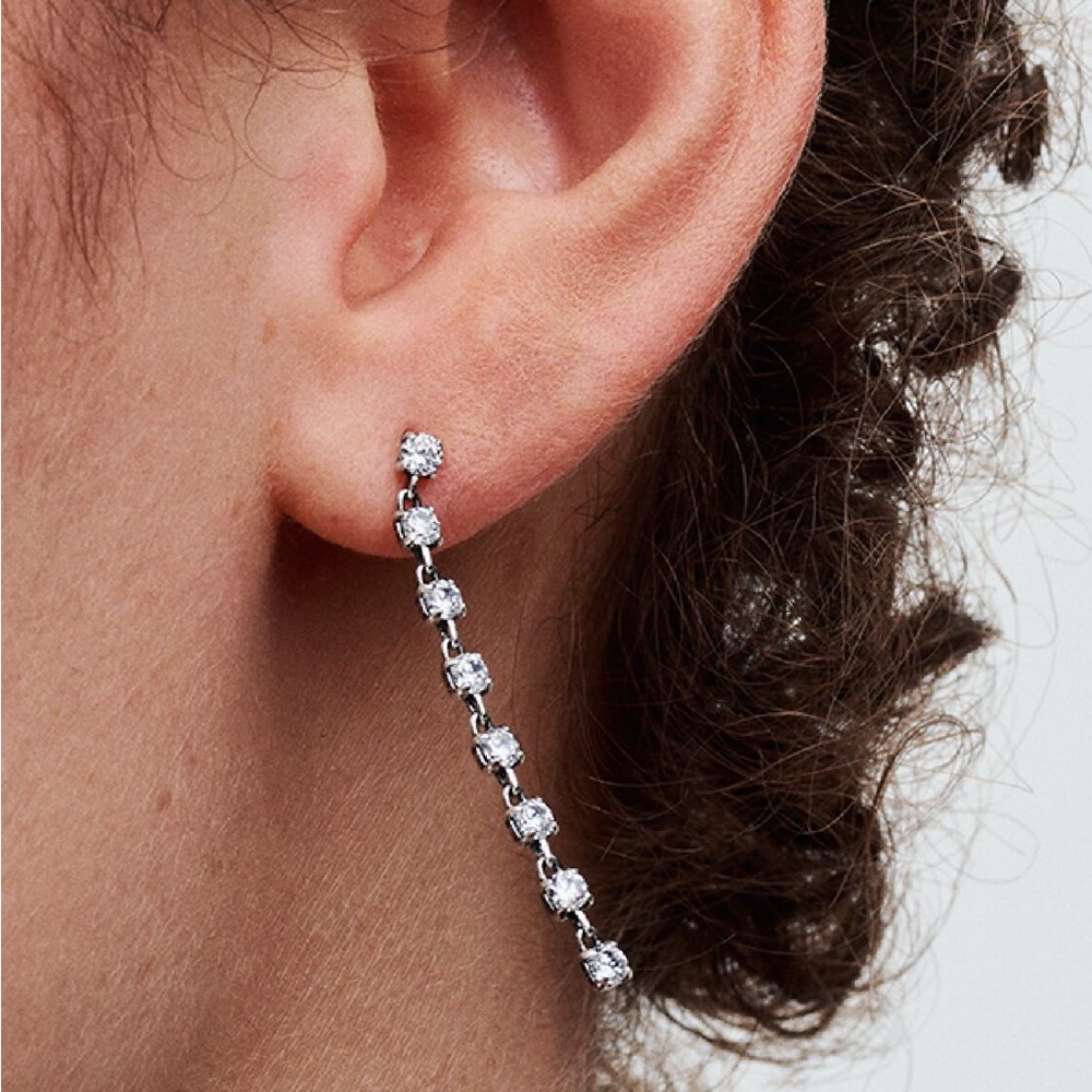 NWT Pandora Sparkling Eight Stones Drop Earrings
Sterling silver one size